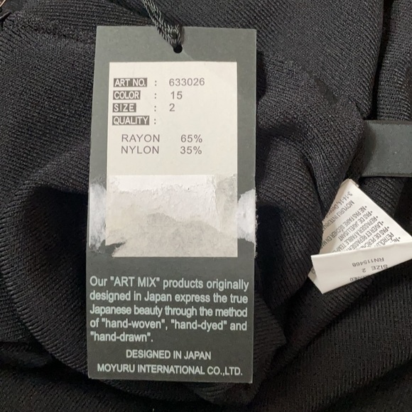 NWT MOYURU Tube Rayon Nylon Blend Skirt With Overlap Flap Unique Vintage - Picture 6 of 6